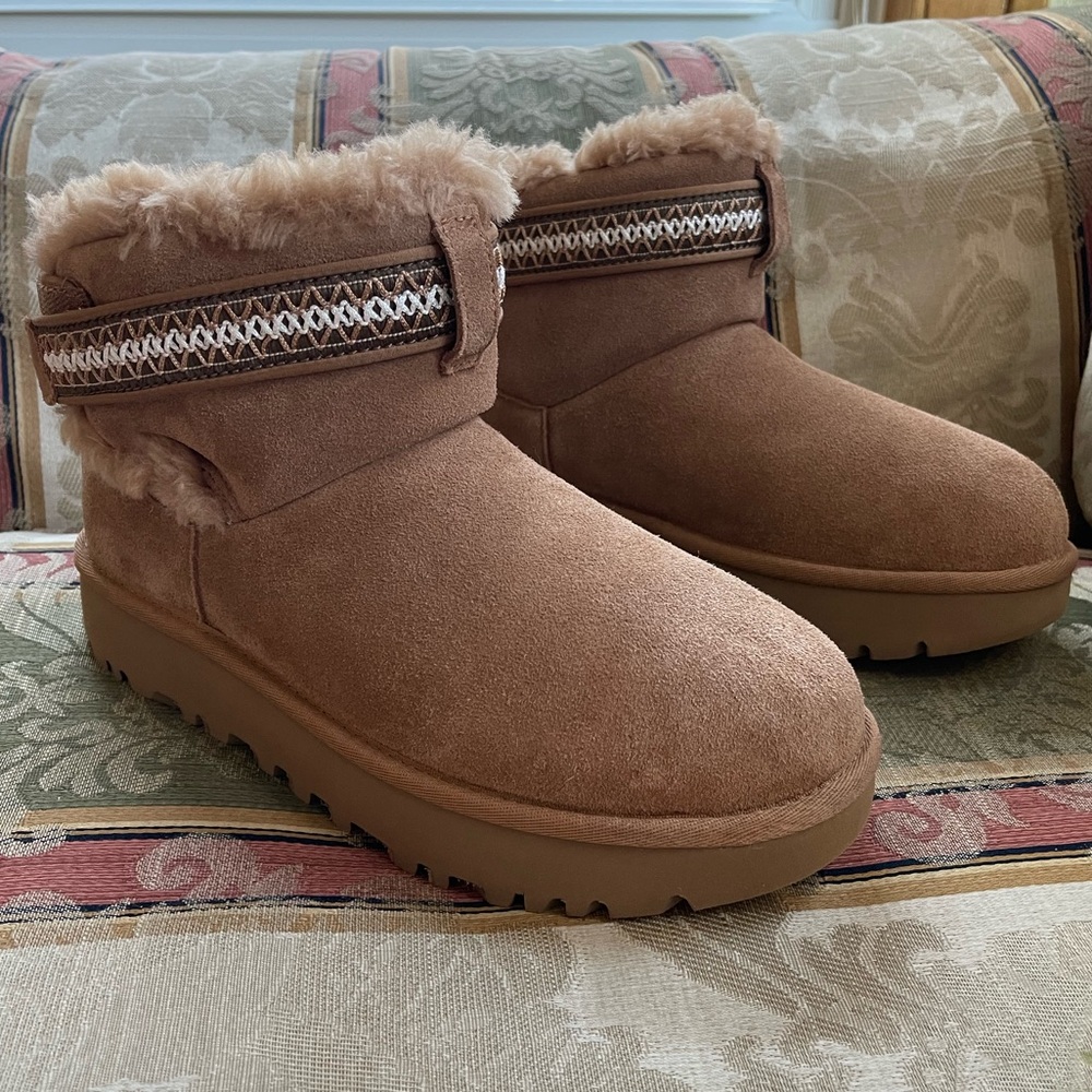 UGG Tan Ankle Booties